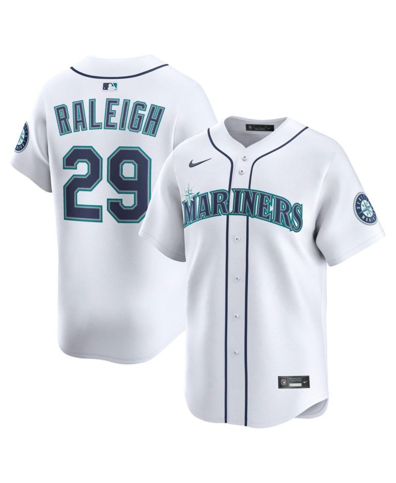 Men's Cal Raleigh White Seattle Mariners Alternate Limited Player Jersey
