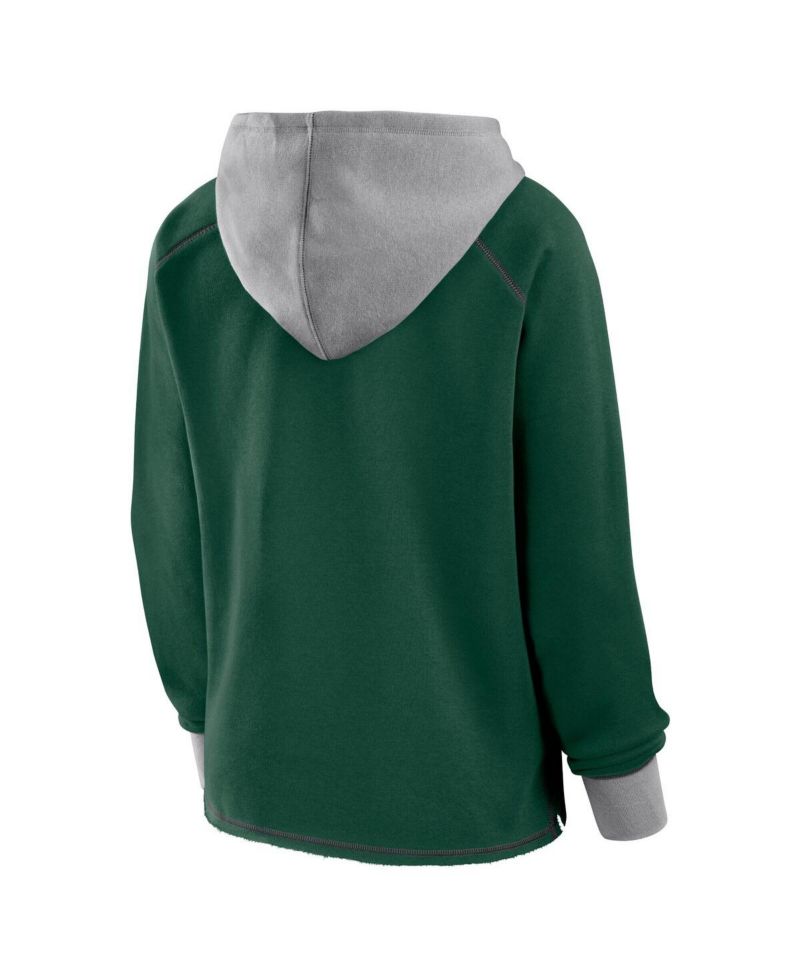 Women's Hunter Green Milwaukee Bucks Boom Pullover Hoodie