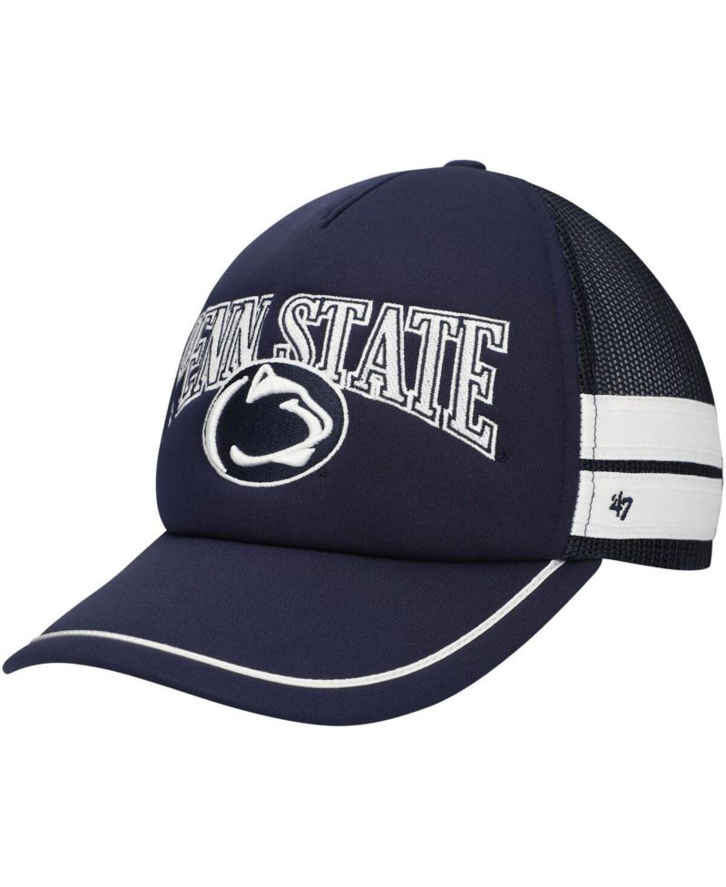 Men's Navy Penn State Nittany Lions Sideband Trucker Adjustable Hat