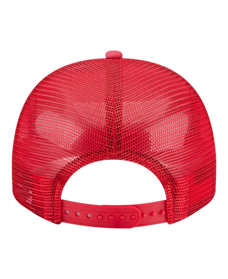 Men's and Women's Red Indiana Fever Worn Foam Front 9FIFTY A-Frame Trucker Rope Snapback Hat