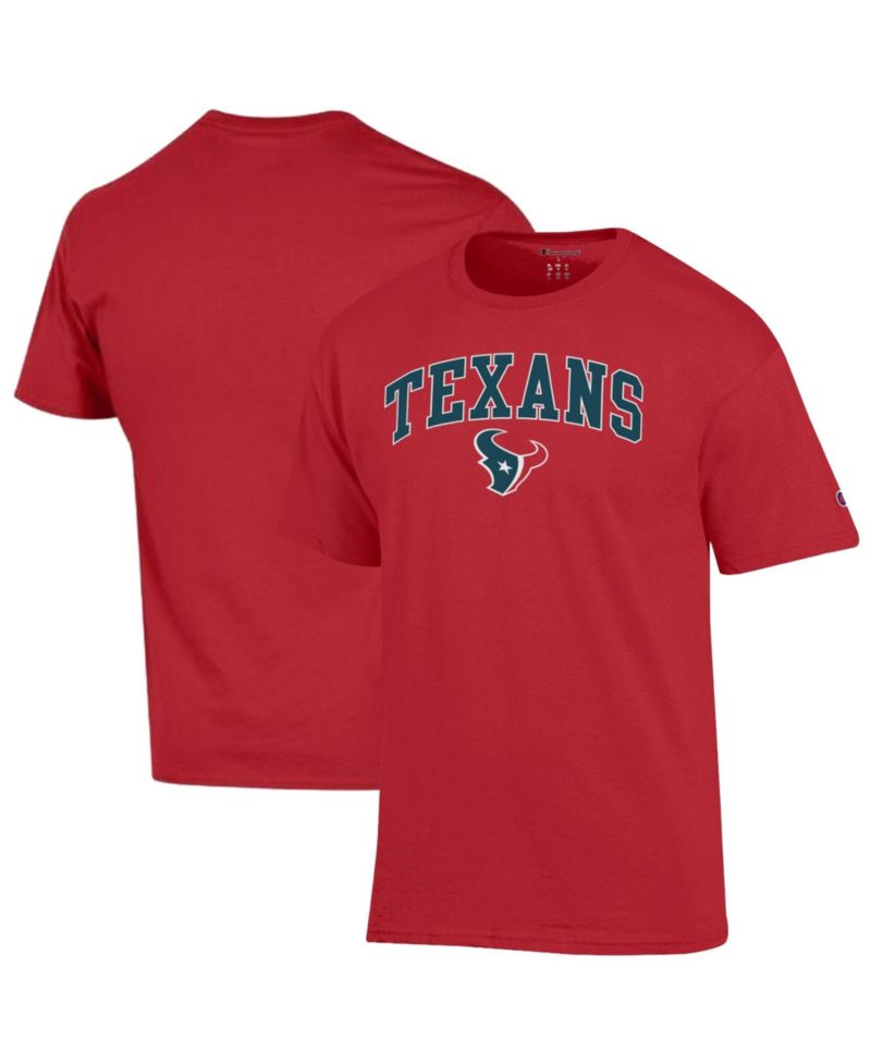Men's Red Houston Texans Arch Over Logo T-Shirt