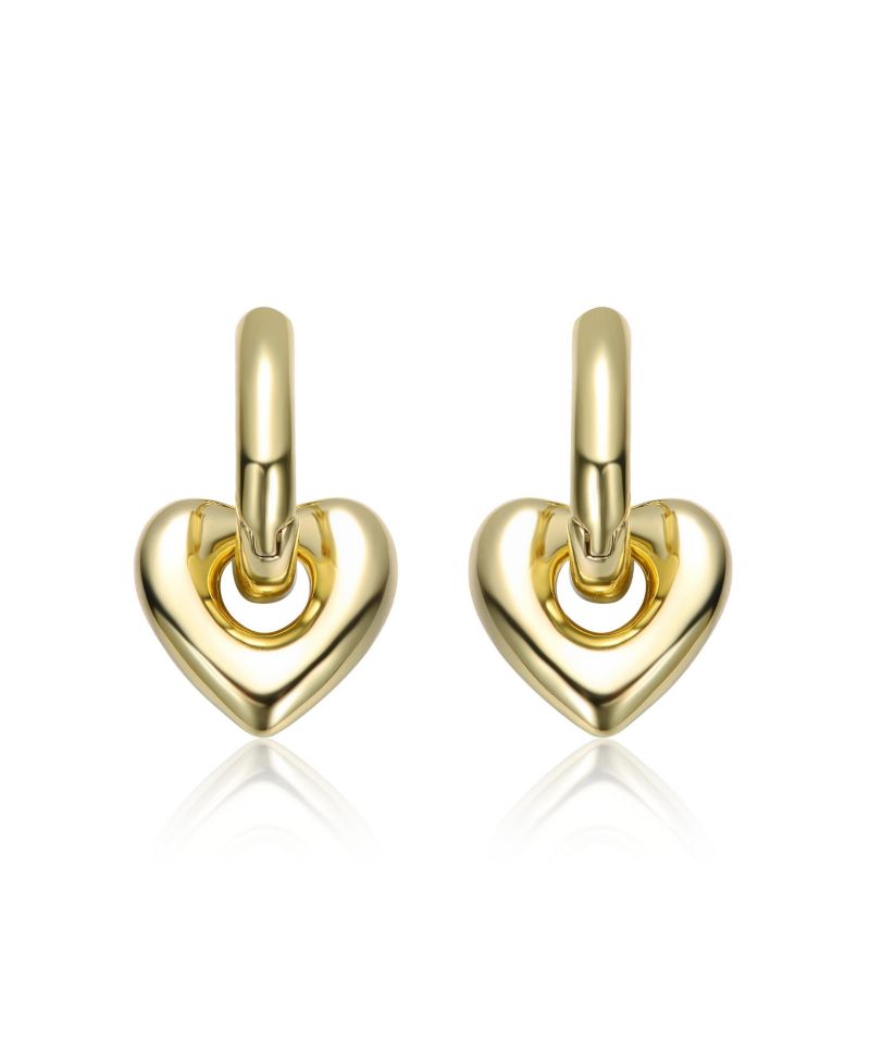Plated Heart Earrings