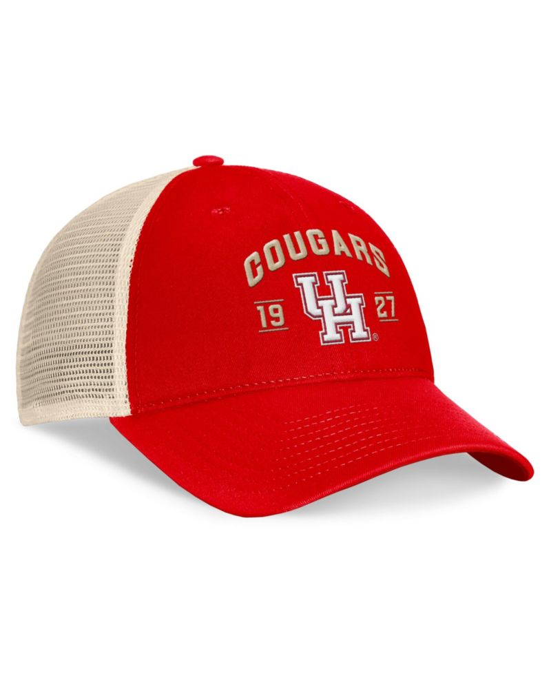 Men's Red Houston Cougars Heritage Waylon Trucker Adjustable Hat