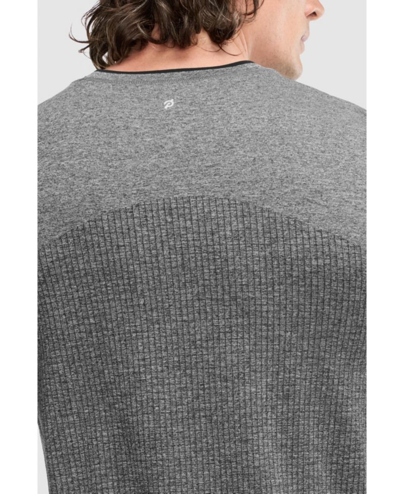 Men's Seamless Melange Short Sleeve