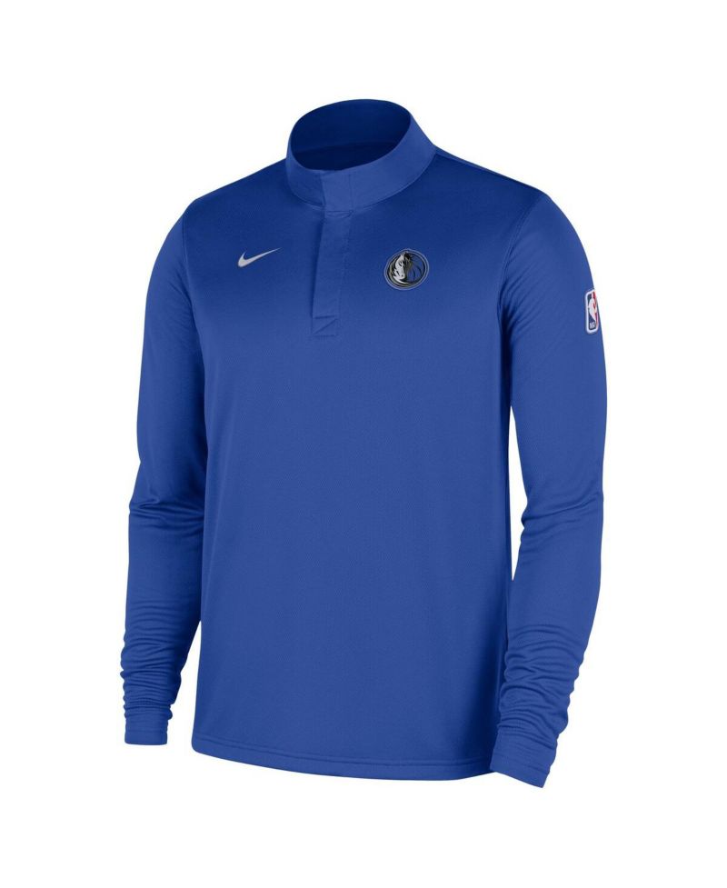 Men's Royal Dallas Mavericks 2025/26 Authentic Coaches Quarter-Zip Dri-Fit Sweatshirt