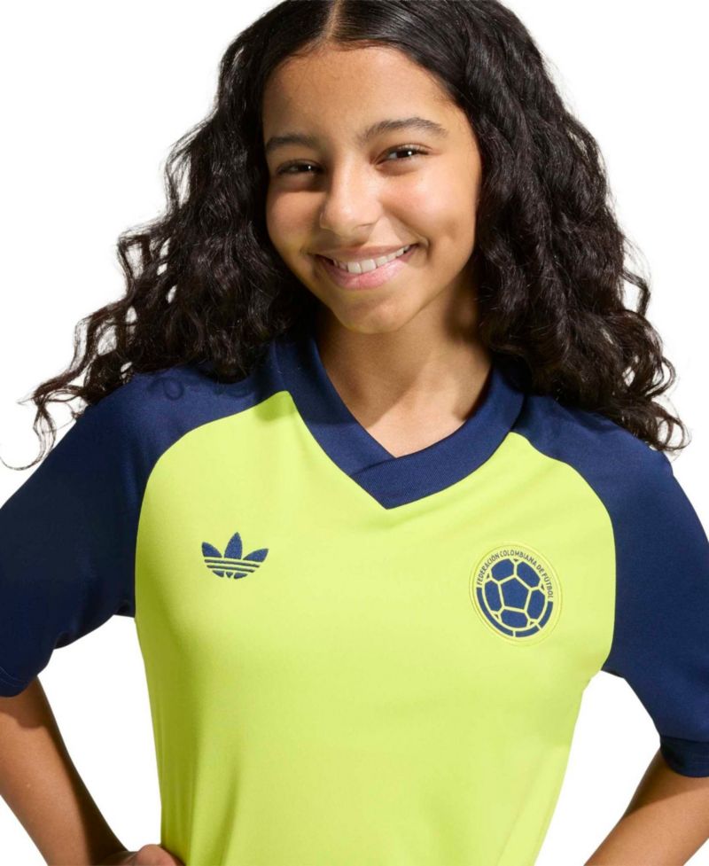 Big Boys and Girls Yellow Colombia National Team 2026 Pre-Match Jersey