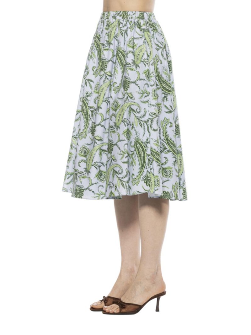 Women's Isla Elastic Waist Shirred Midi Skirt