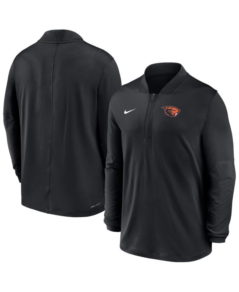 Men's Black Oregon State Beavers Dri-FIT Half-Zip Pullover Sweatshirt