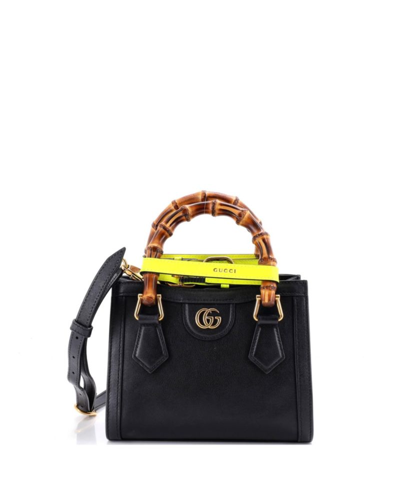 Mini Diana NM Bamboo Handle Tote Leather