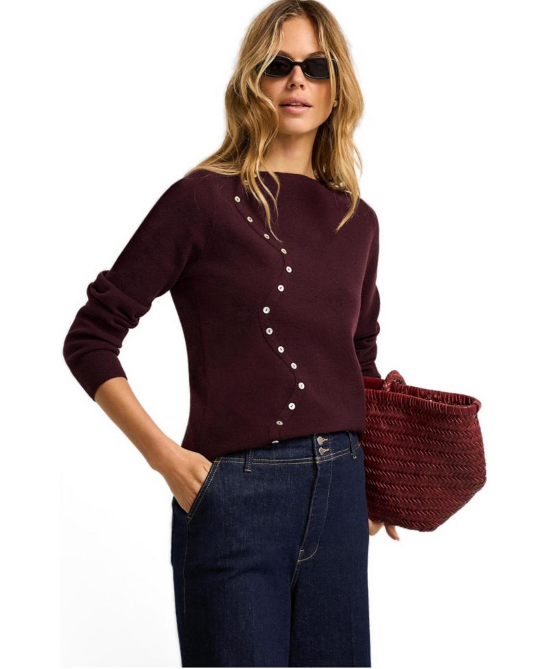 Women's Tape Button-Front Textured Knit Sleeveless Top