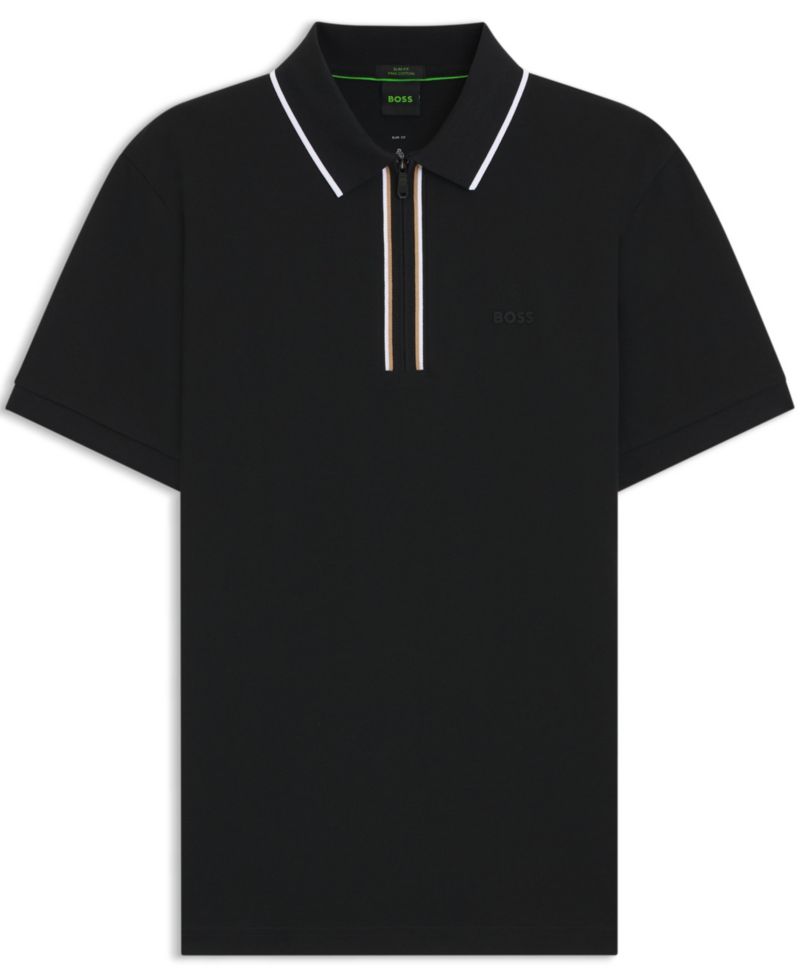 Мужская влагоотталкивающая рубашка поло из эластичного хлопка Slim-Fit