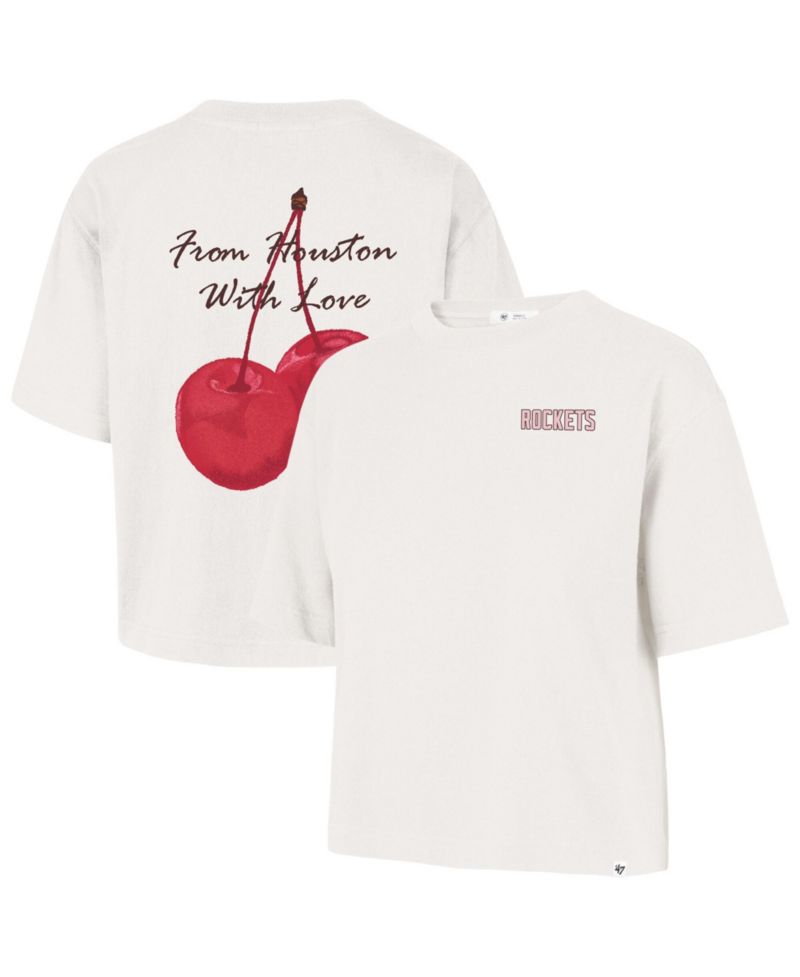 Women's Cream Houston Rockets Love Letter Reed City T-Shirt