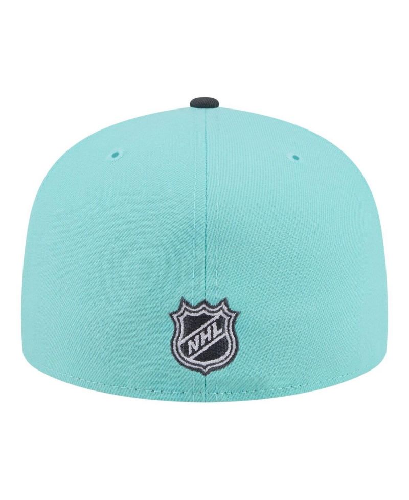 Men's Turquoise/Charcoal Chicago Blackhawks Two-Tone Color Pack 59FIFTY Fitted Hat