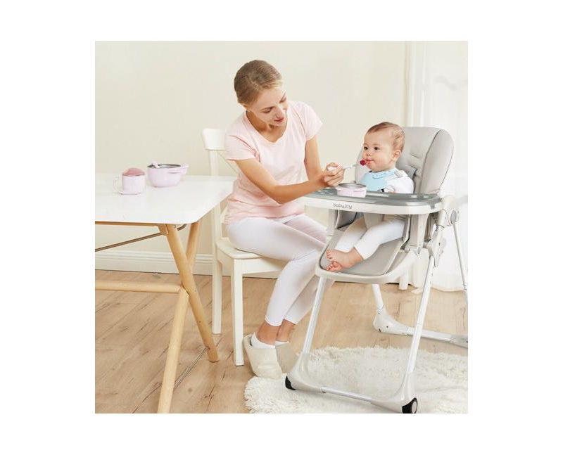 Girls Convertible High Chair with Wheels