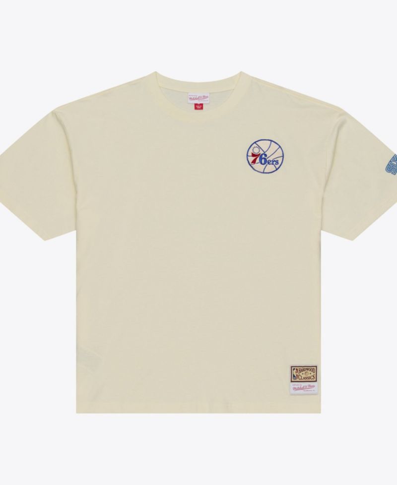 Men's Oatmeal Philadelphia 76ers Heritage Hues Oversized T-Shirt