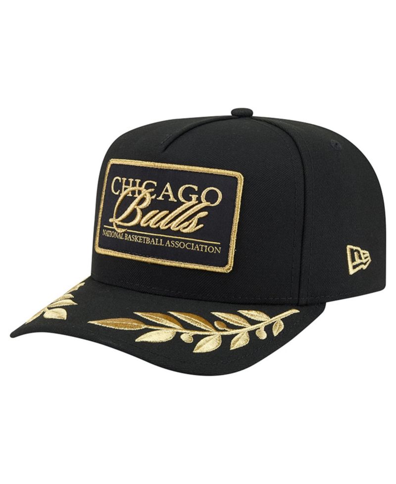 Men's Black Chicago Bulls Golden 9FIFTY Snapback Hat