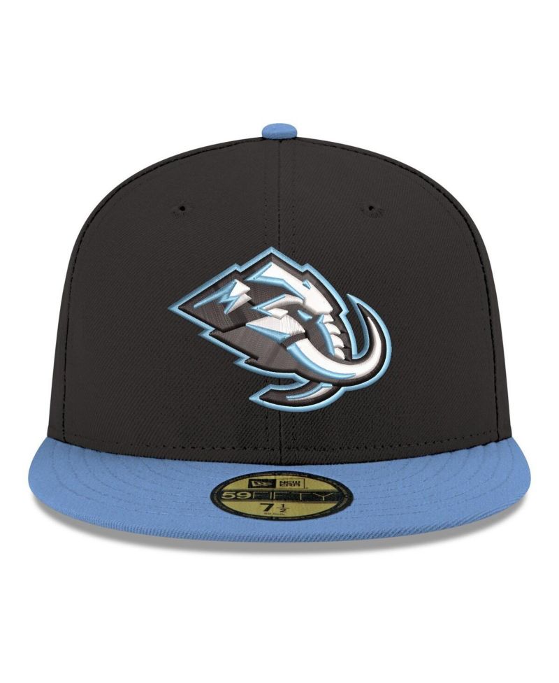 Men's Black Utah Mammoth Core Logo Two-Tone 59FIFTY Fitted Hat
