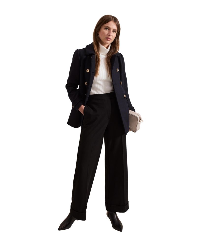Women's Aurelie Military Double-Breasted Wool-Blend Coat