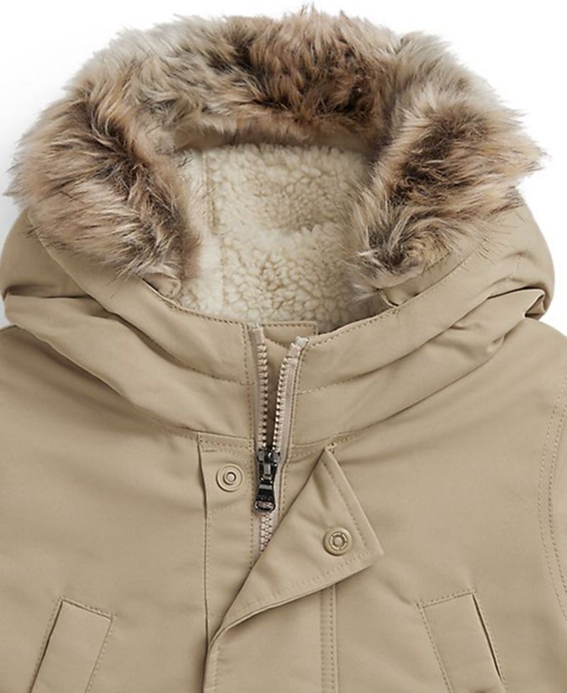 Toddler and Little Boys 2-7 Faux-Fur-Trim Down Parka