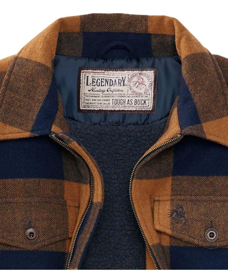 Big & Tall Wool Sherpa Lined Heavyweight Zip Up Coat