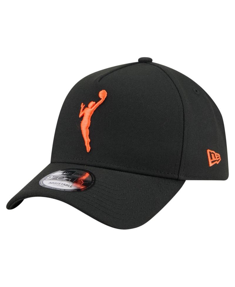 Men's Black WNBA Gear Core Logo A-Frame 9FORTY Adjustable Hat