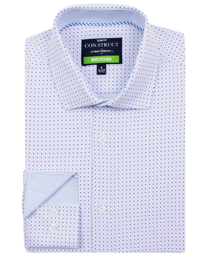 Men's Slim-Fit Spread-Collar Dress Shirt