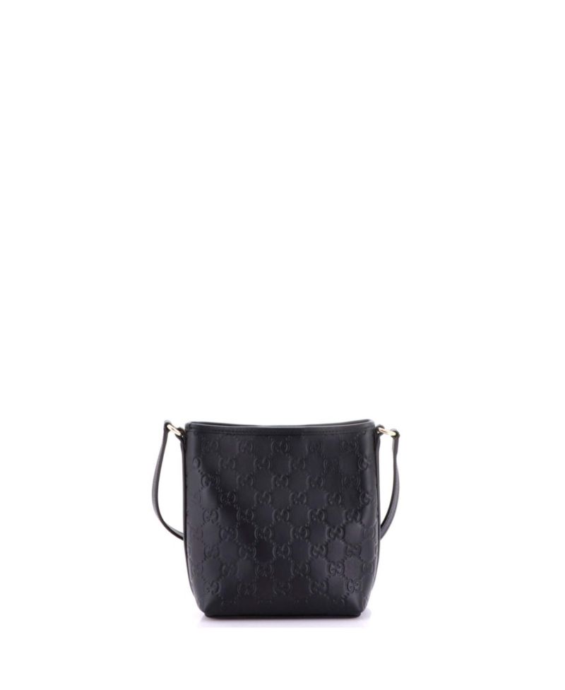 Nano GG Emblem Bucket Bag GG Debossed Leather