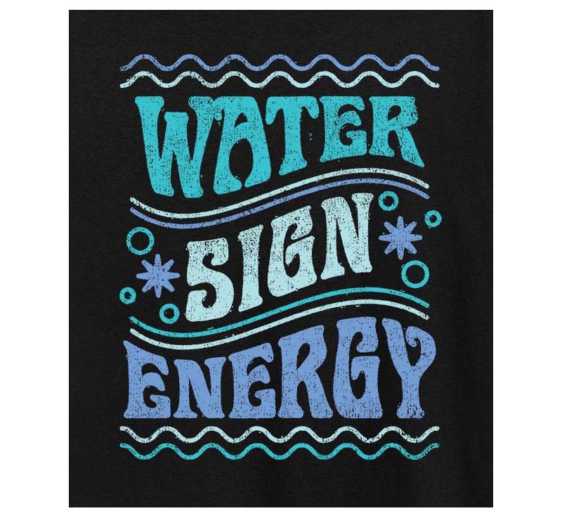 Water Sign Energy Plus Size Graphic T-Shirt