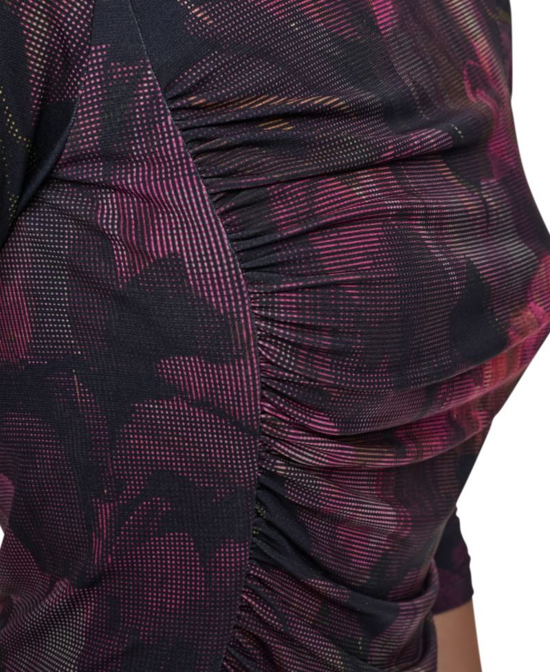 Petite Floral 3/4-Sleeve Blouse