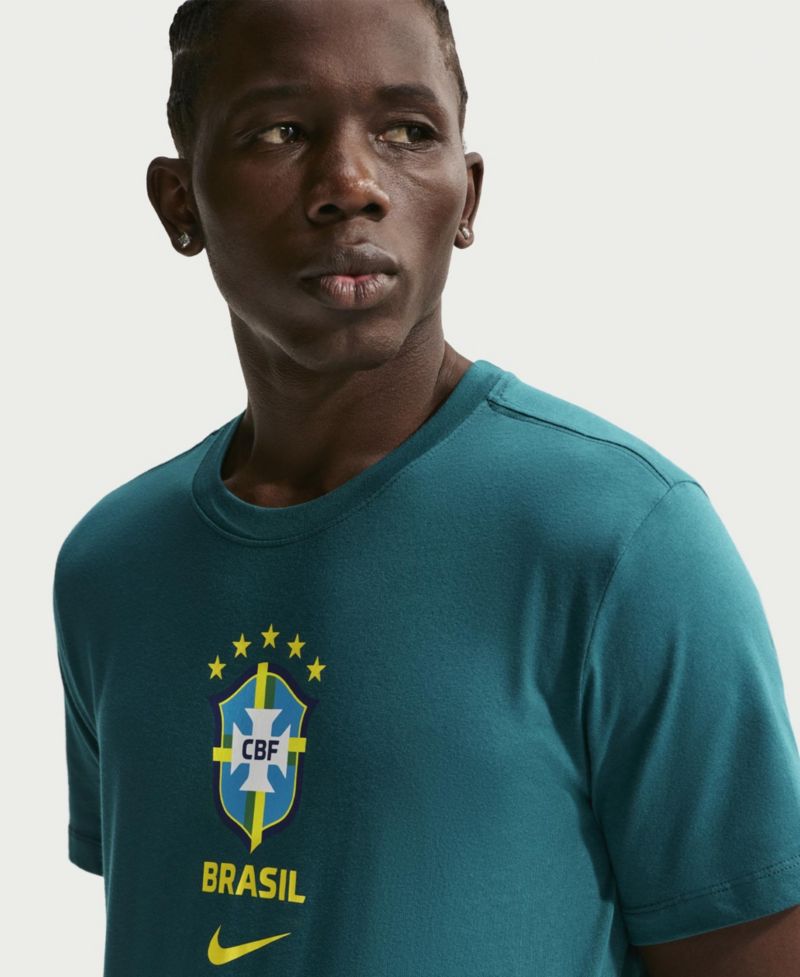 Men's Green Brazil National Team Crest T-Shirt