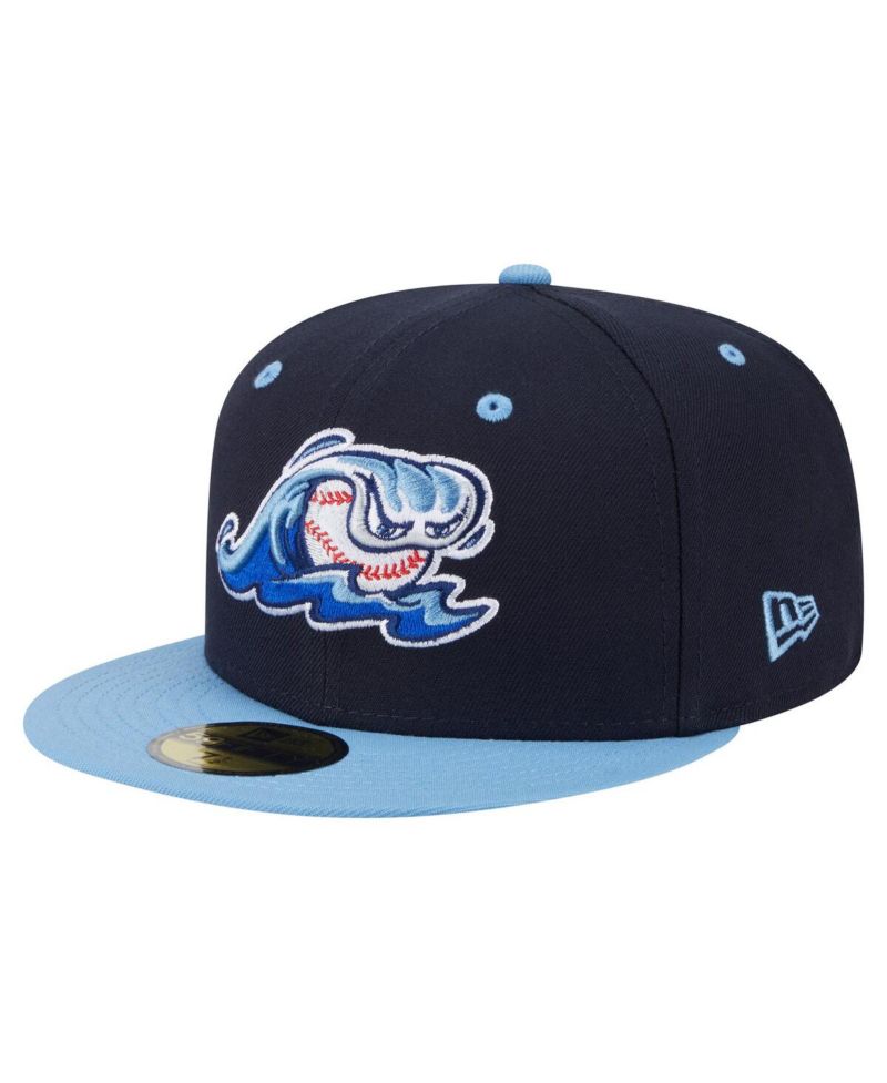 Men's Navy/Light Blue West Michigan Whitecaps Authentic Collection 59FIFTY Fitted Hat