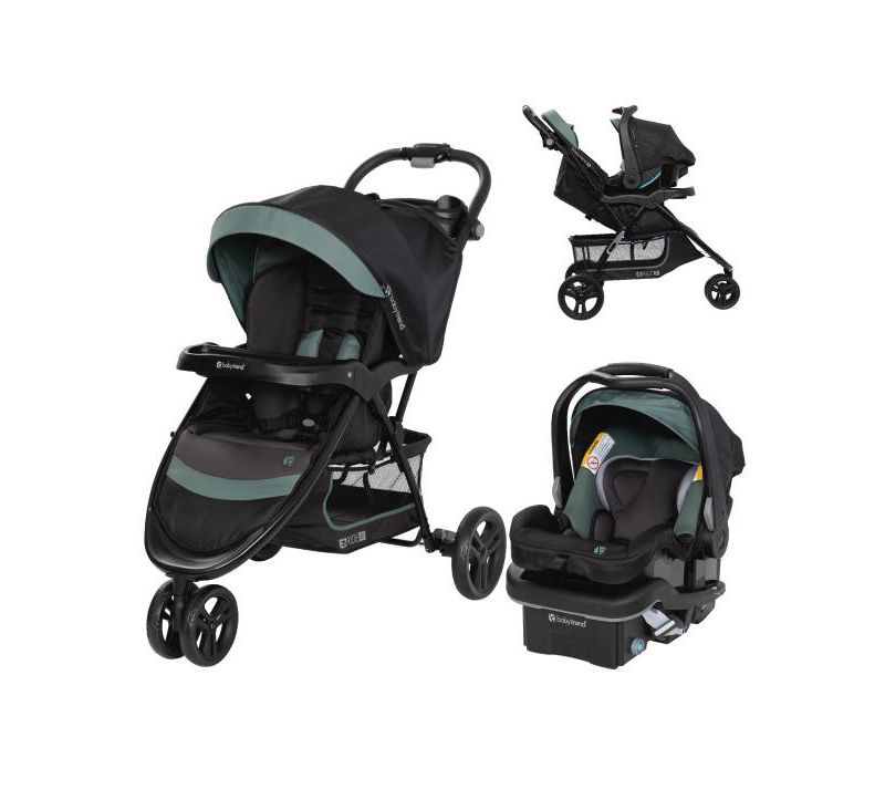 EZ Ride SE Stroller Travel System with Secure-Lift Infant Car Seat in Bluebell