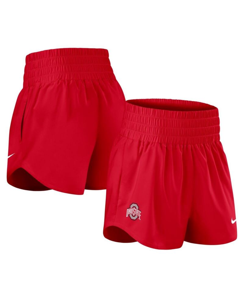 Women's Scarlet Ohio State Buckeyes Performance One Dri-FIT High-Rise Shorts