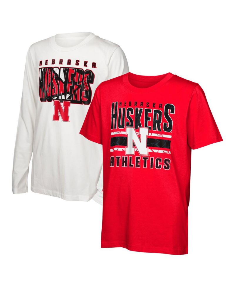 Big Boys and Girls Nebraska Huskers In the Mix T-Shirt Combo Set