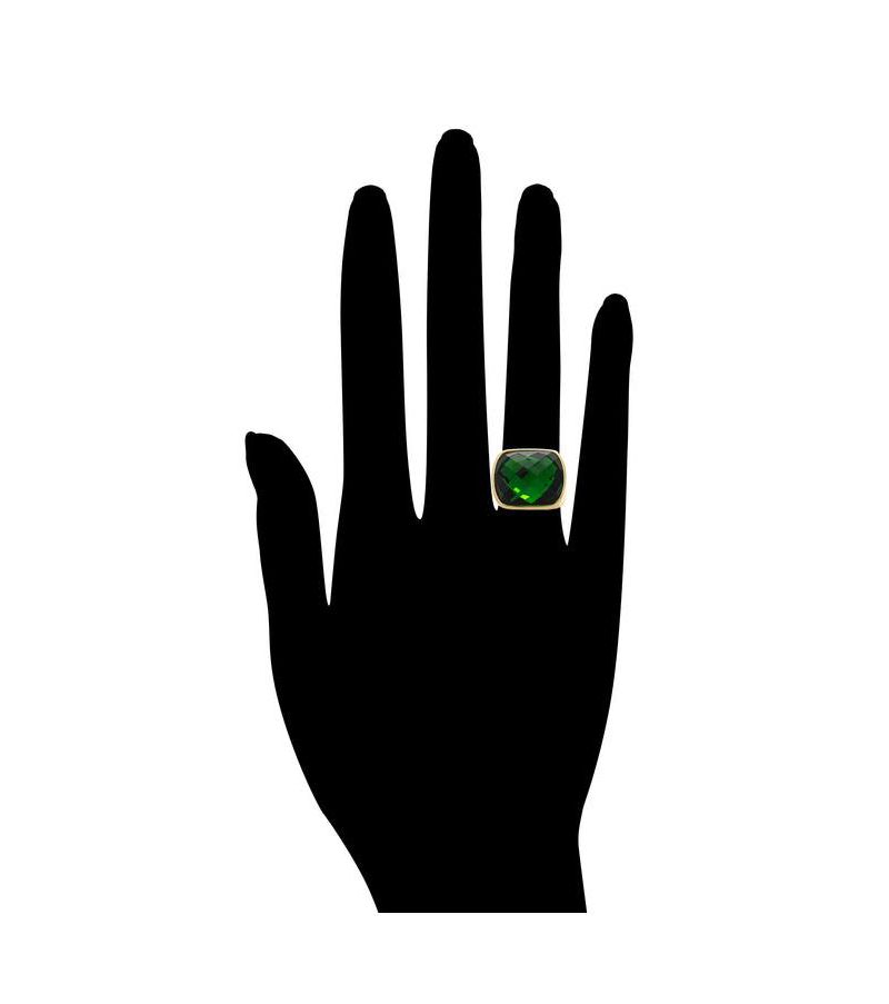 Cushion-Cut Cubic Zirconia Statement Ring