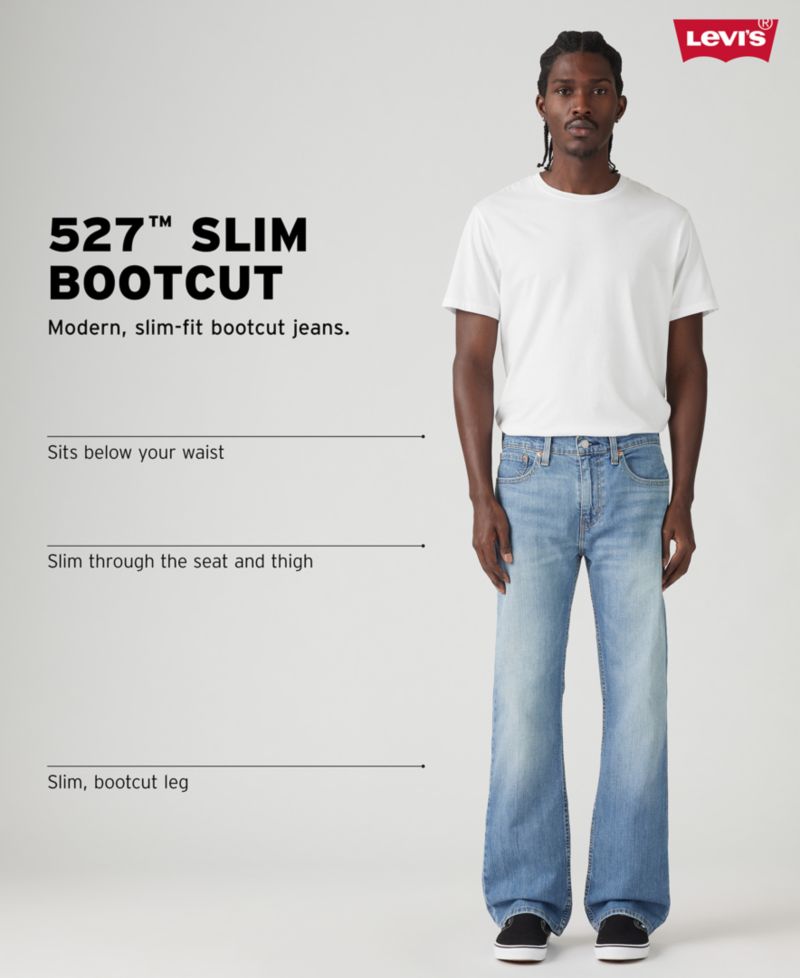 Мужские джинсы Levi's 527 зауженного кроя, облегающие фигуру