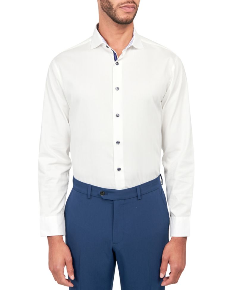 Men's Solid Herringbone Shirt