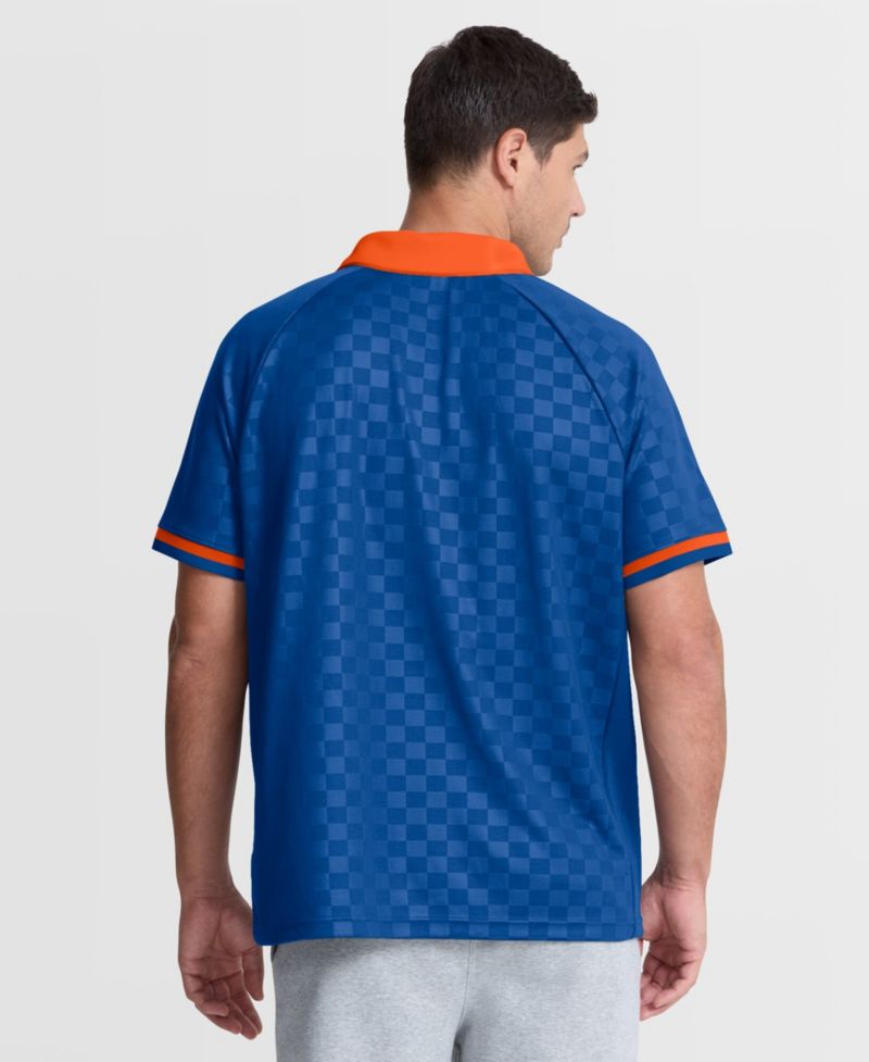 Men's Royal New York Mets Homerun Raglan V-Neck Polo Shirt