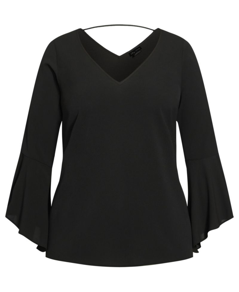Plus Size Bell Sleeve Top