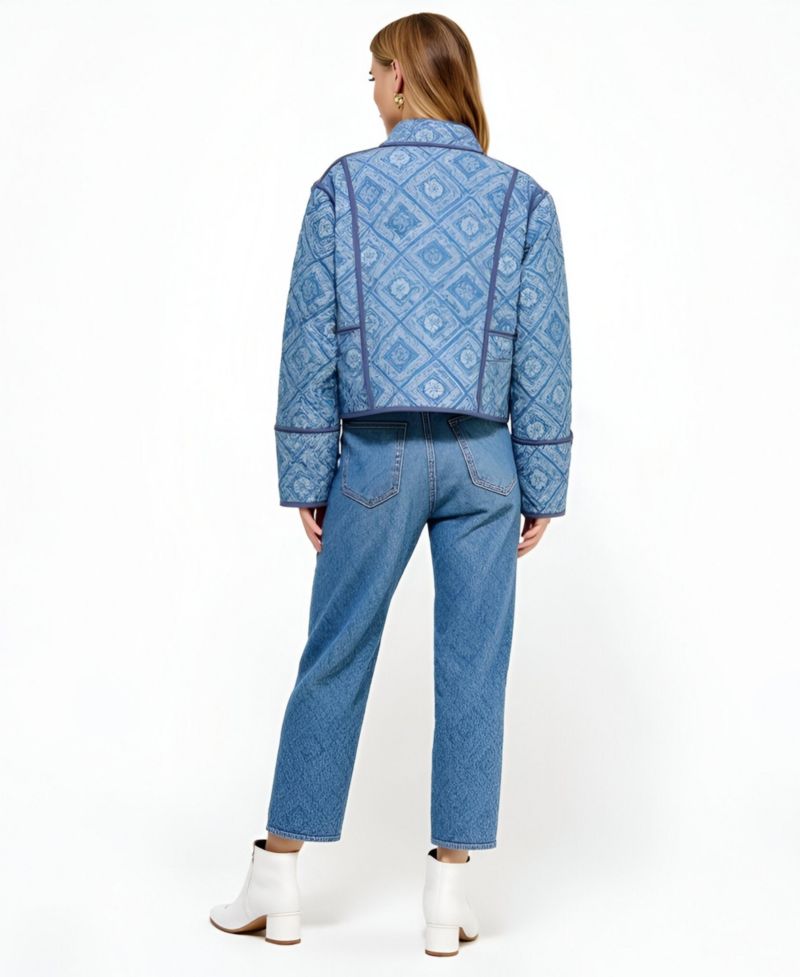 Women's Diamond Quilted Open-Front Jacket