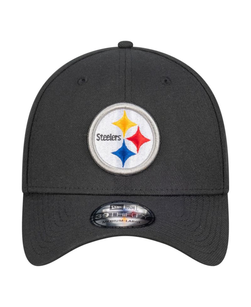 Men's Black Pittsburgh Steelers Core Team 39THIRTY Flex Hat