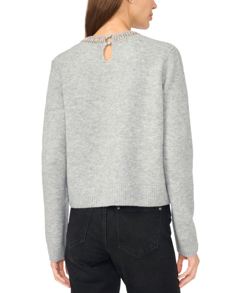 Women's Rhinestone Crewneck Sweater