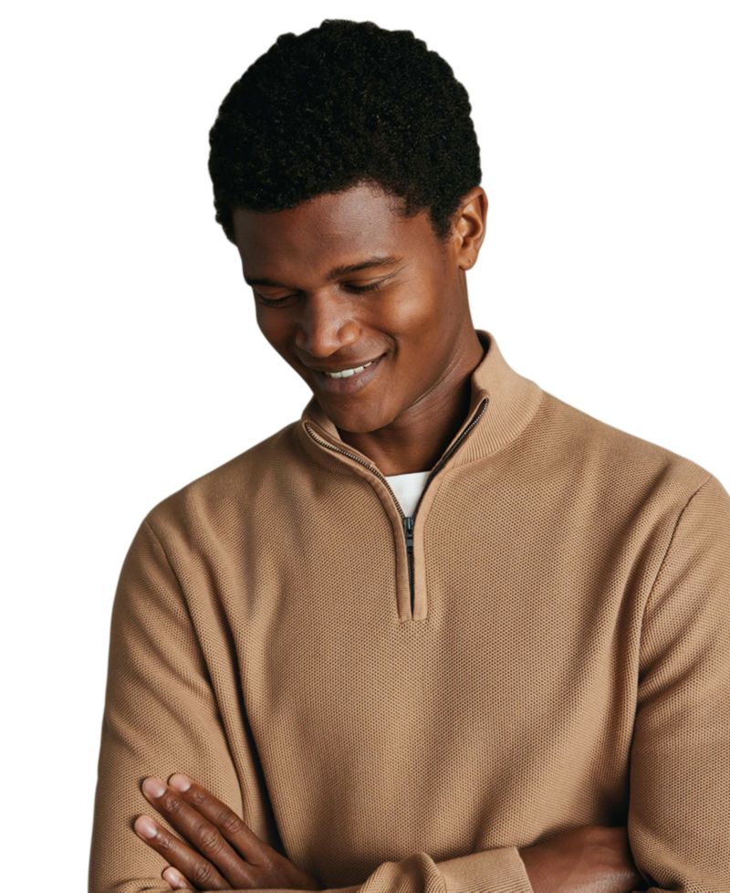 Men's Honeycomb Regular-Fit Knit Sweater
