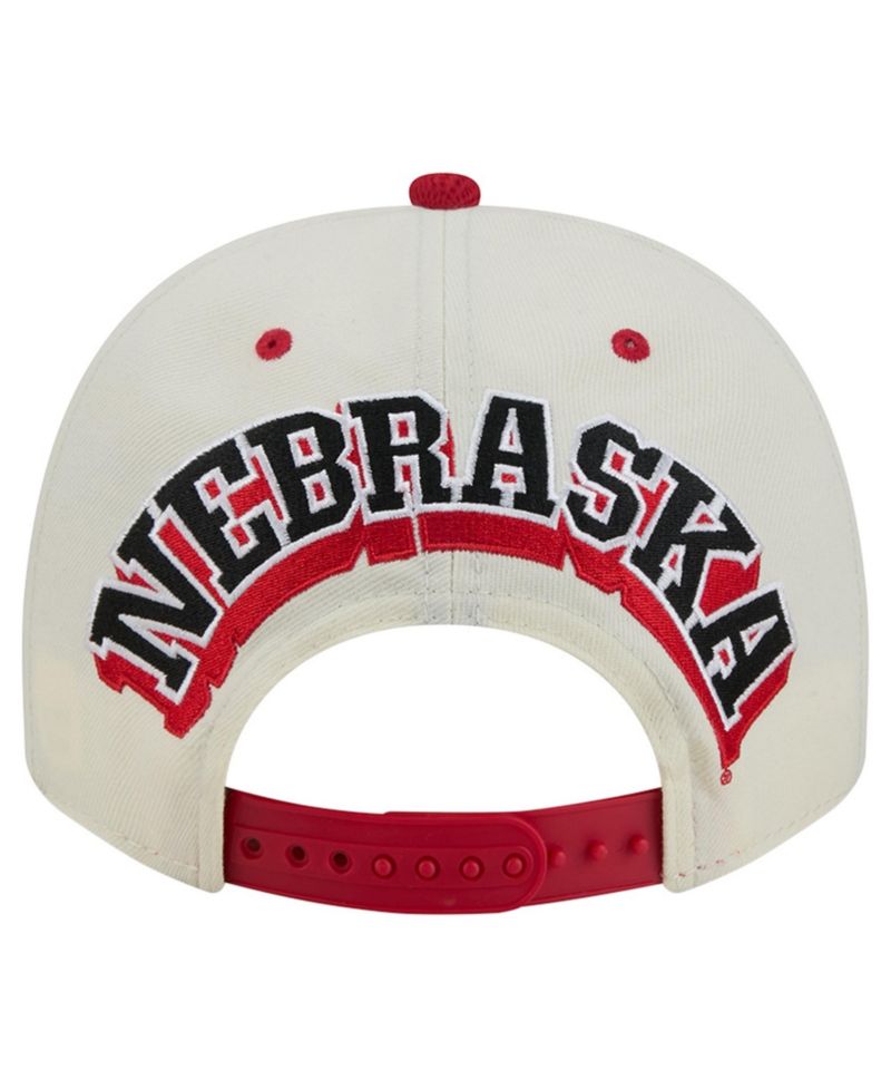 Men's and Women's White/Scarlet Nebraska Huskers A-Frame 9FIFTY Snapback Hat