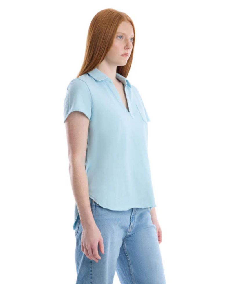 Women's Clothing Chest Pocket Polo Tee