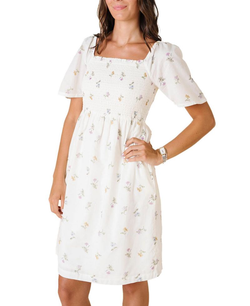 Women's Hope and Henry Organic Bell Sleeve Smocked Dress