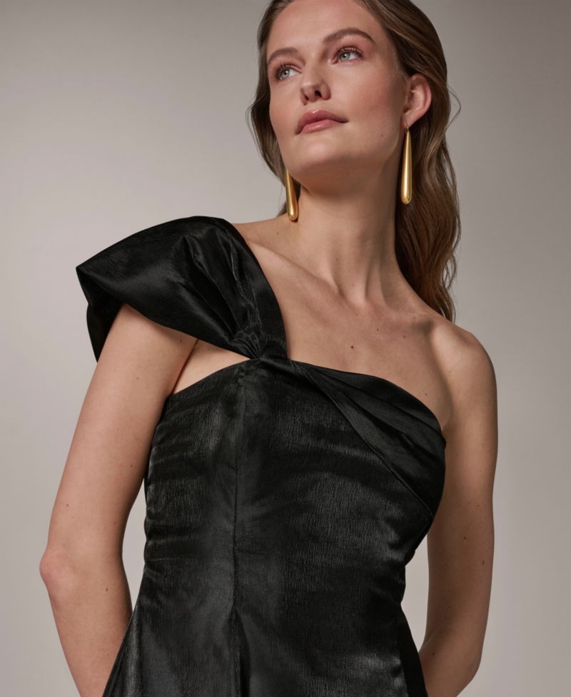Women's Asymmetric-Neck One-Shoulder Gown