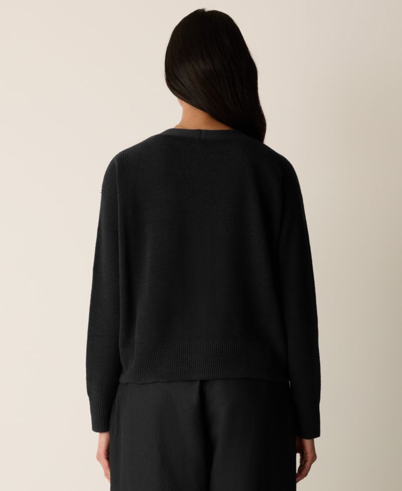 Women's Boxy V-Neck Long-Sleeve Cardigan