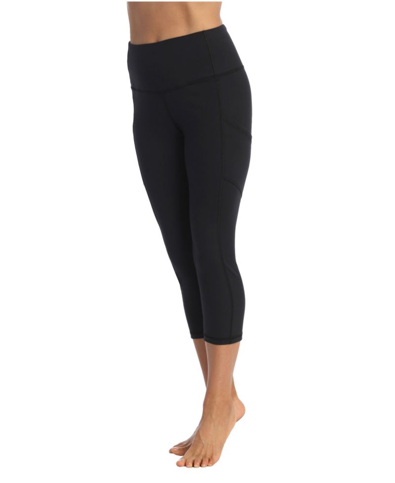High Waist 3/4 Length Pocket Compression Leggings