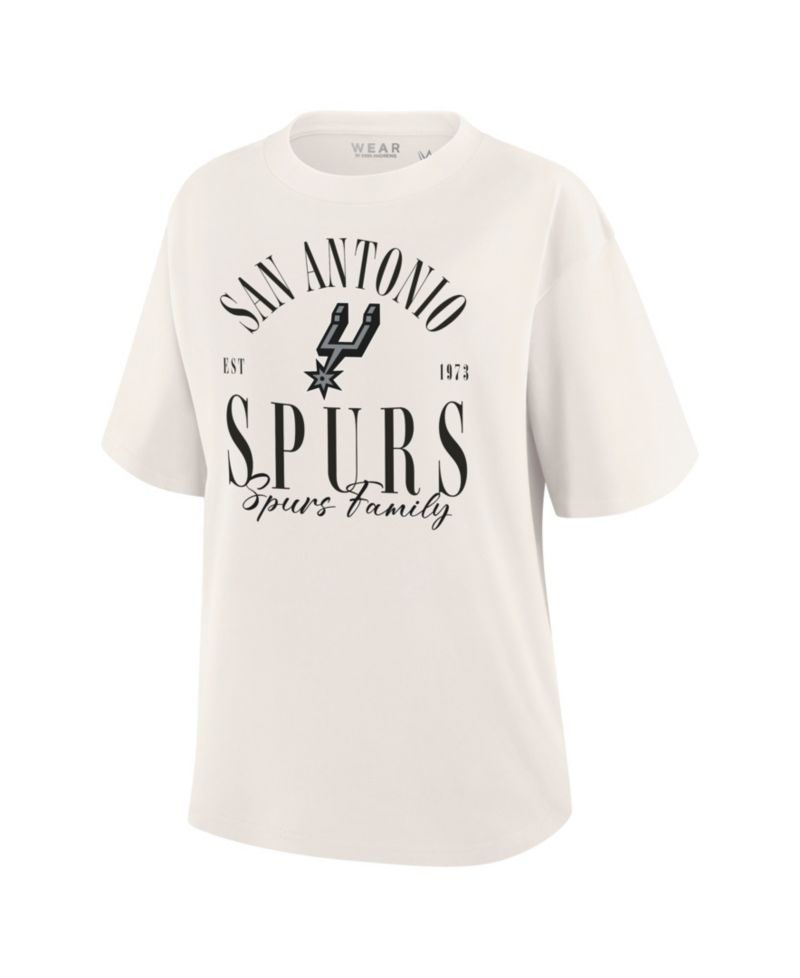 Women's White San Antonio Spurs Peached Vintage T-Shirt